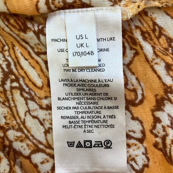 Free People Say The Word Cropped Top Blood Orange Combo Boho Rouched Hippie Sz L - Picture 16 of 16